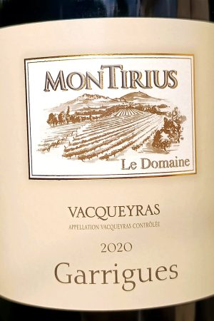 Vacqueyras Garrigues 2020, Domaine Montirius naturedevin.com