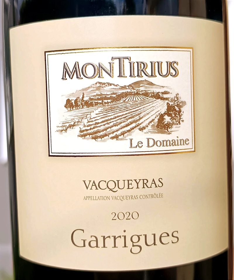 Vacqueyras Garrigues 2020, Domaine Montirius naturedevin.com