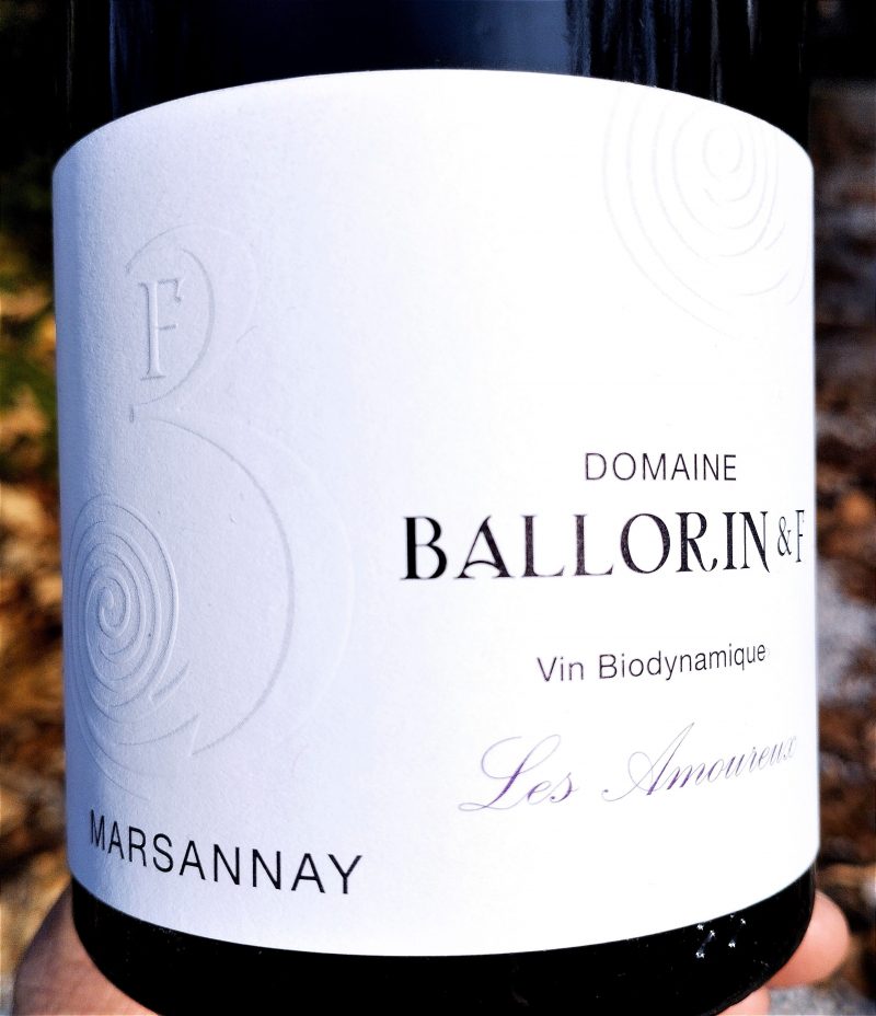 Marsannay Les Amoureux 2021, Domaine Ballorin et F. naturedevin.com