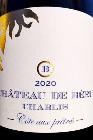 Chablis Côte aux prêtres 2020, Château De Beru naturedevin.com